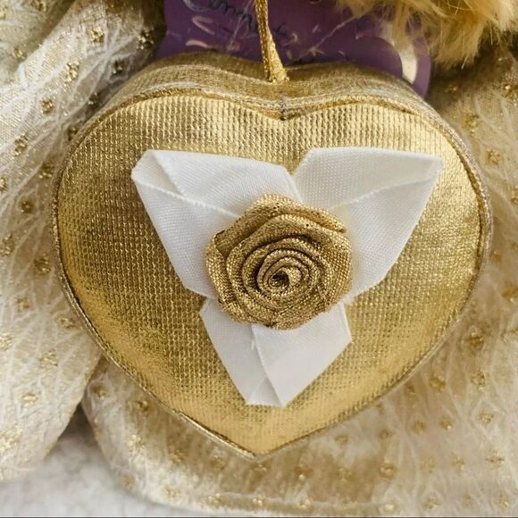 Goldie The 50th Golden Angel‎ Bear 14" Bear by Annette Funicello Knickerbocker - Picture 5 of 12